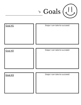 Preview of My Goals Worksheet
