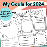 My Goals for 2024 │2024 New Year's Resolutions │Worksheet