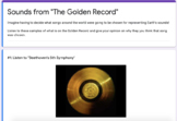 My Golden Record - Google Form Questions
