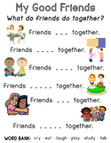 Good Friend Worksheet | Teachers Pay Teachers