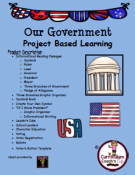 Preview of My Government Project Based Learning
