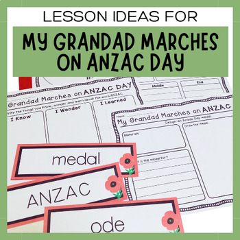 Preview of My Grandad Marches on Anzac Day Worksheets | Anzac Day Print and Go Activities