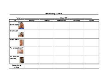 Preview of My Grooming Checklist