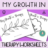 My Growth in Therapy Worksheets, Progress Tracker, Termina