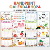 My Handprint Calendar 2024, Memory Book Printable for PreK