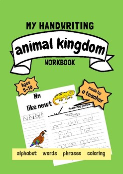 Preview of My Handwriting 'Animal Kingdom' Workbook