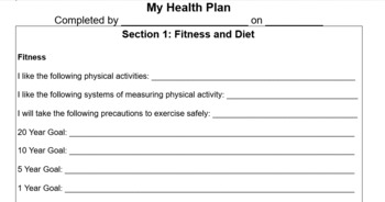 Preview of My Health Plan Packet