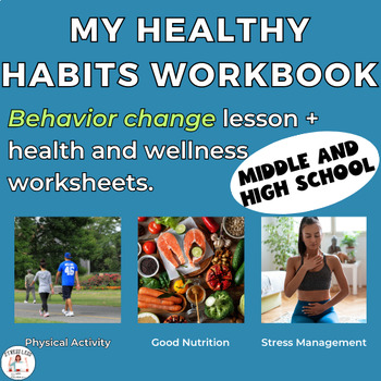 Preview of My Healthy Habits Workbook: Lesson + Health & Wellness Worksheets