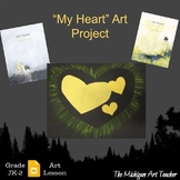 My Heart Art Project - Elementary Art Lesson - Art Based On Books