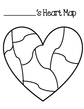 heart map for writing worksheets teaching resources tpt