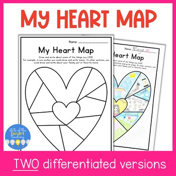 My Heart Map | Writing Activity | Writer's Notebook | Writer's Workshop