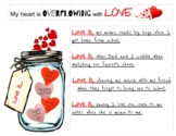 My Heart is Overflowing With Love Valentine's Writing Activity