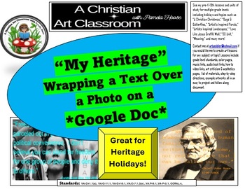 Preview of My Heritage Text-wrapping Project Lesson Plans w/Close Read