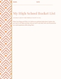 My High School Bucket List Writing Activity Worksheet