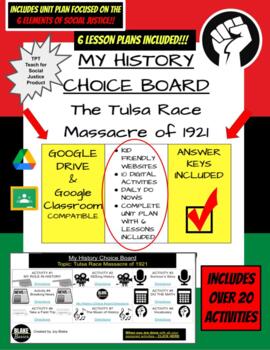 Preview of My History Choice Board - The Tulsa Race Massacre of 1921