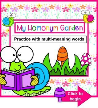 Preview of My Homonym Garden SMARTBOARD - A Lesson in Multi-Meaning Word Lesson