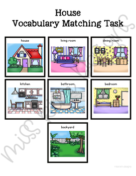 Things Around the House Adapted Vocabulary File Folder | Kindergarten Match