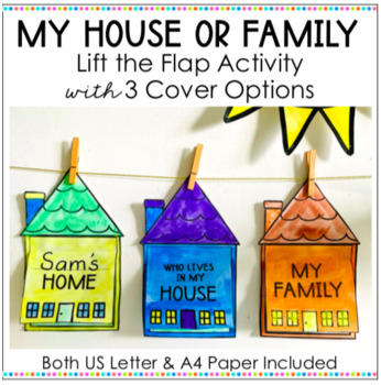 Preview of Free - My House or Family Lift the Flap Activity