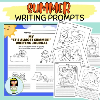 Preview of My "IT'S ALMOST SUMMER" WRITING JOURNAL - END OF YEAR WRITING- WRITING PROMPTS