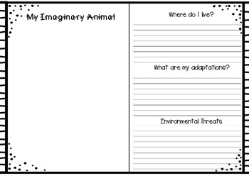 My Imaginary Animal - A Science Project about biomes and adaptations