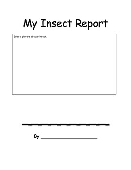 Preview of My Insect Report Format