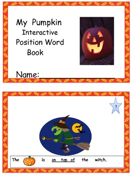 Preview of My Interactive Pumpkin Position Word Book