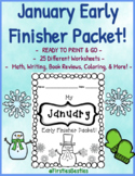 My January Early Finisher Packet! Winter Worksheet Fun 2022
