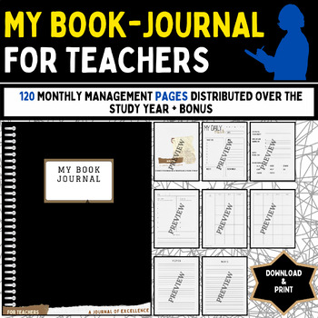 Preview of My Journal Book [3] - For Teacher -120 Pages - 300 Dpi 8.5 * 11 + BONUS