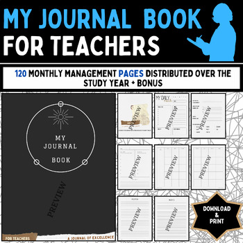 Preview of My Journal Book [4] - For Teacher -120 Pages - 300 Dpi 8.5 * 11 + BONUS