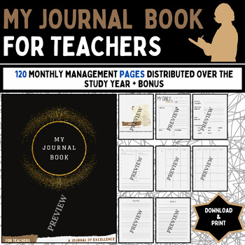 Preview of My Journal Book [5] - For Teacher -120 Pages - 300 Dpi 8.5 * 11 + BONUS
