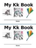 My K Book, Level A emergent reader, repetitive phrases; EDITABLE