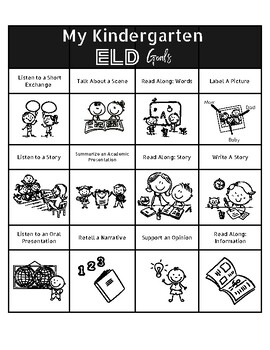 Preview of My Kindergarten ELD Goals