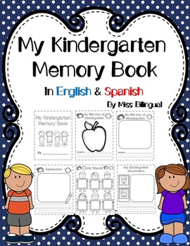 Preview of Back to School My Kindergarten Memory Book in English & Spanish