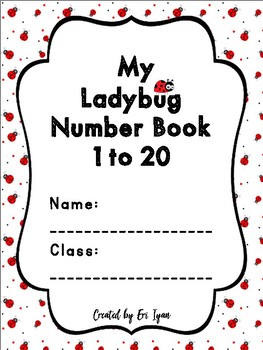 my ladybug number book 1 20 by eri iyan teachers pay teachers