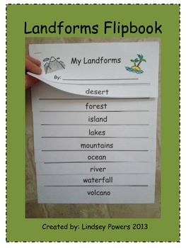 My Landforms FlipBook by Lindsey Powers | Teachers Pay Teachers
