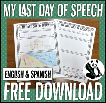 Preview of My Last Day of Speech! English and Spanish Free Download