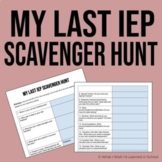 My Last IEP Scavenger Hunt