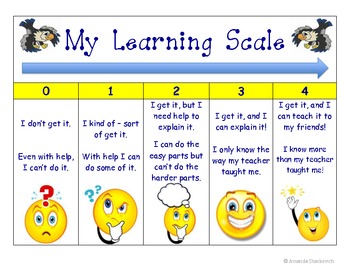 My Learning Scale by ashark | TPT