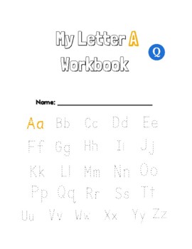 Preview of My Letter A Workbook. Phonics. Vocabulary. Children. Spelling. ESL. EFL.