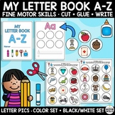 My Letter Book A-Z Books - Cut Glue Write - Color and Blac