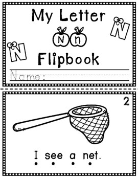 My Letter N Flip Book Flipbook Alphabet Activities By Just Write Teaching