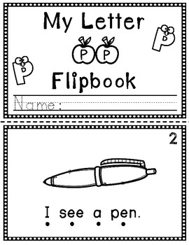 Preview of My Letter P Flip Book (Flipbook) - Alphabet Activities