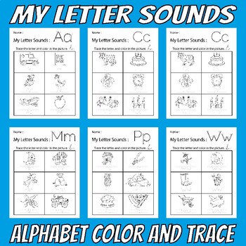Preview of My Letter Sounds Alphabet Color And Trace