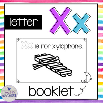 my letter x book by every little adventure teachers pay teachers