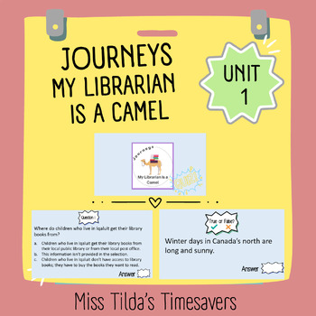 Preview of My Librarian Is a Camel Quiz - Grade 4 Journeys