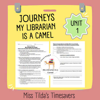 Preview of My Librarian Is a Camel - Read and Respond Grade 4 Journeys