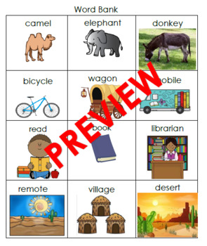 Preview of My Librarian is a Camel - Word Bank with Pictures