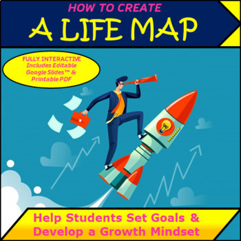Preview of My Life Map - Goal Setting & A Growth Mindset