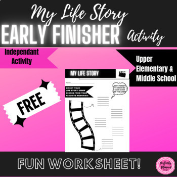 Preview of My Life Story FREEBIE Early Finisher Activity Independent Work