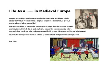 Preview of My Life as a...in medieval Europe Research Project